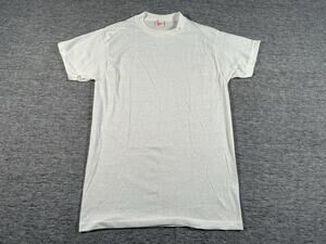 Vintage BVD Shirt Mens Large 42-44 White Short Sleeve Blank Single Stitch